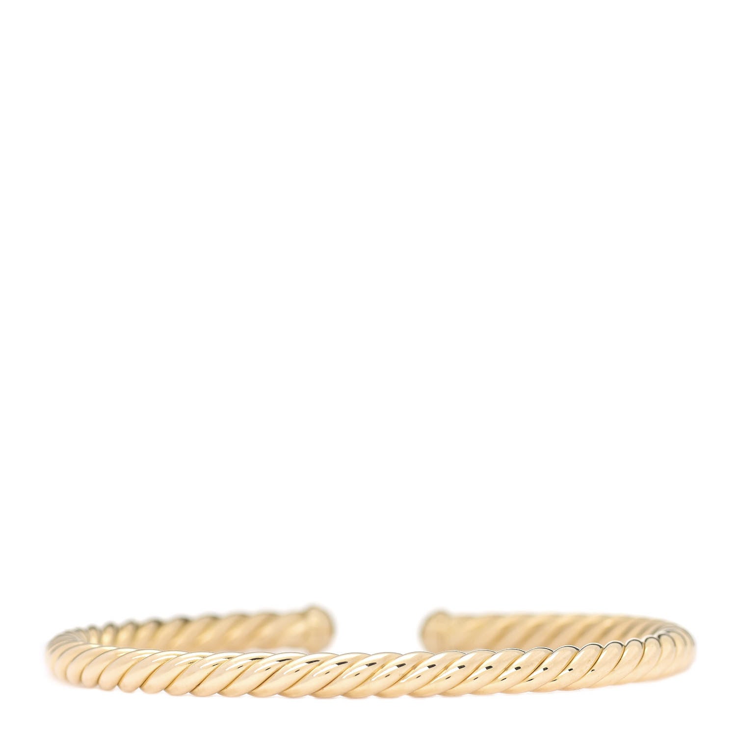 David Yurman 18K Yellow Gold 4mm Cablespira Bracelet 3 of 5