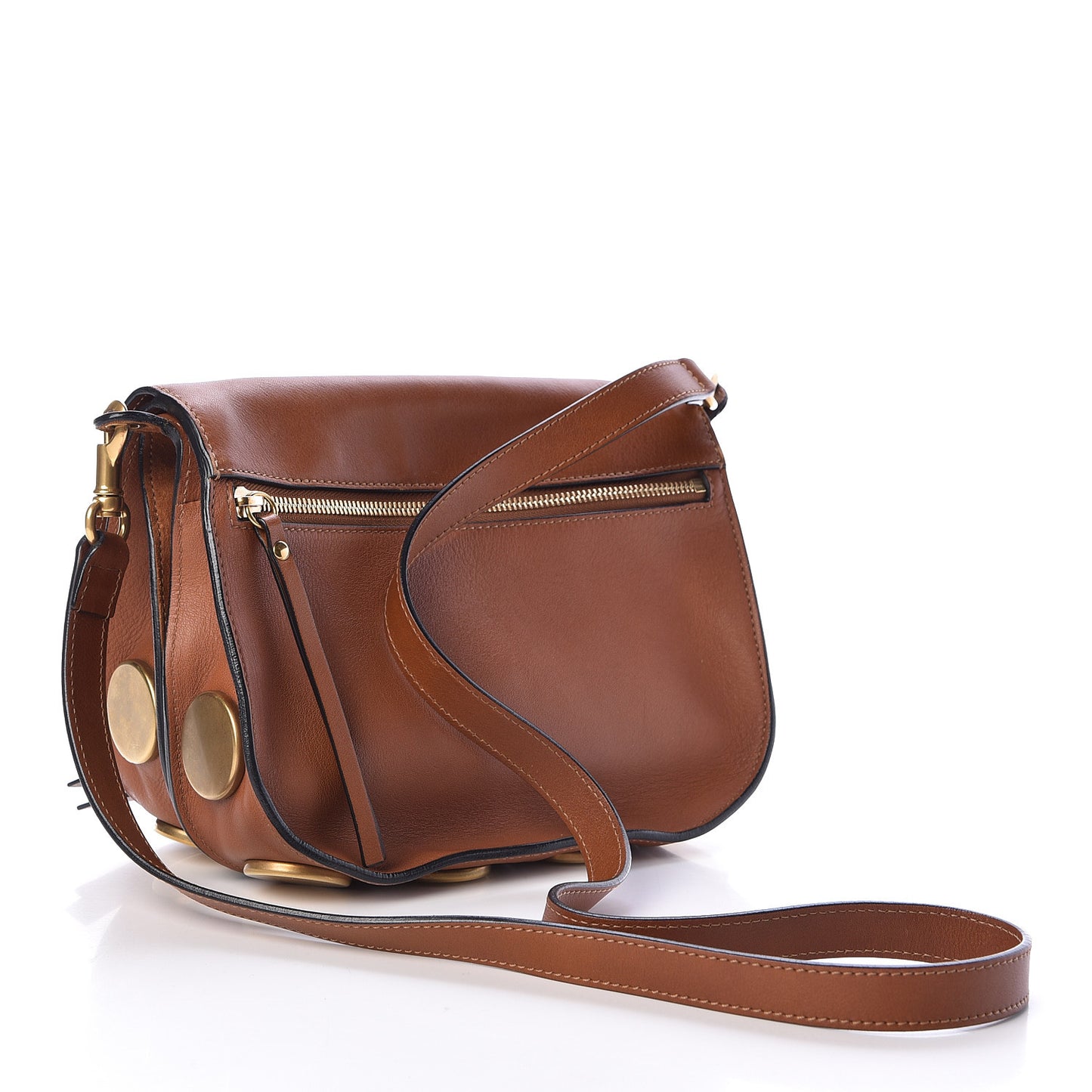 Smooth Calfskin Kurtis Shoulder Bag Caramel