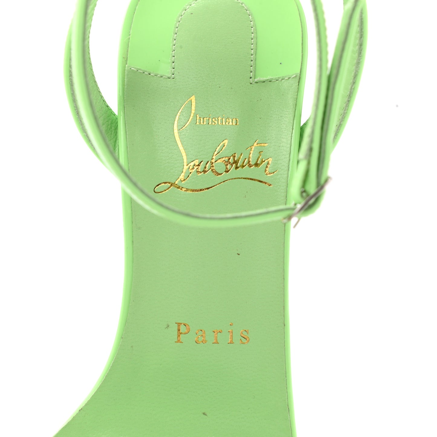 Patent Loubigirl 100 Sandals 37 Neon Green