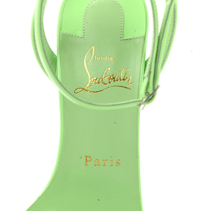 Christian Louboutin Patent Loubigirl 100 Sandals 37 Neon Green 6 of 9