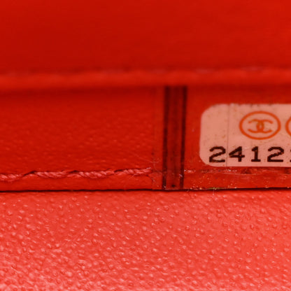 Chanel Caviar Quilted Small CC Filigree Vanity Case Coral 7 of 10