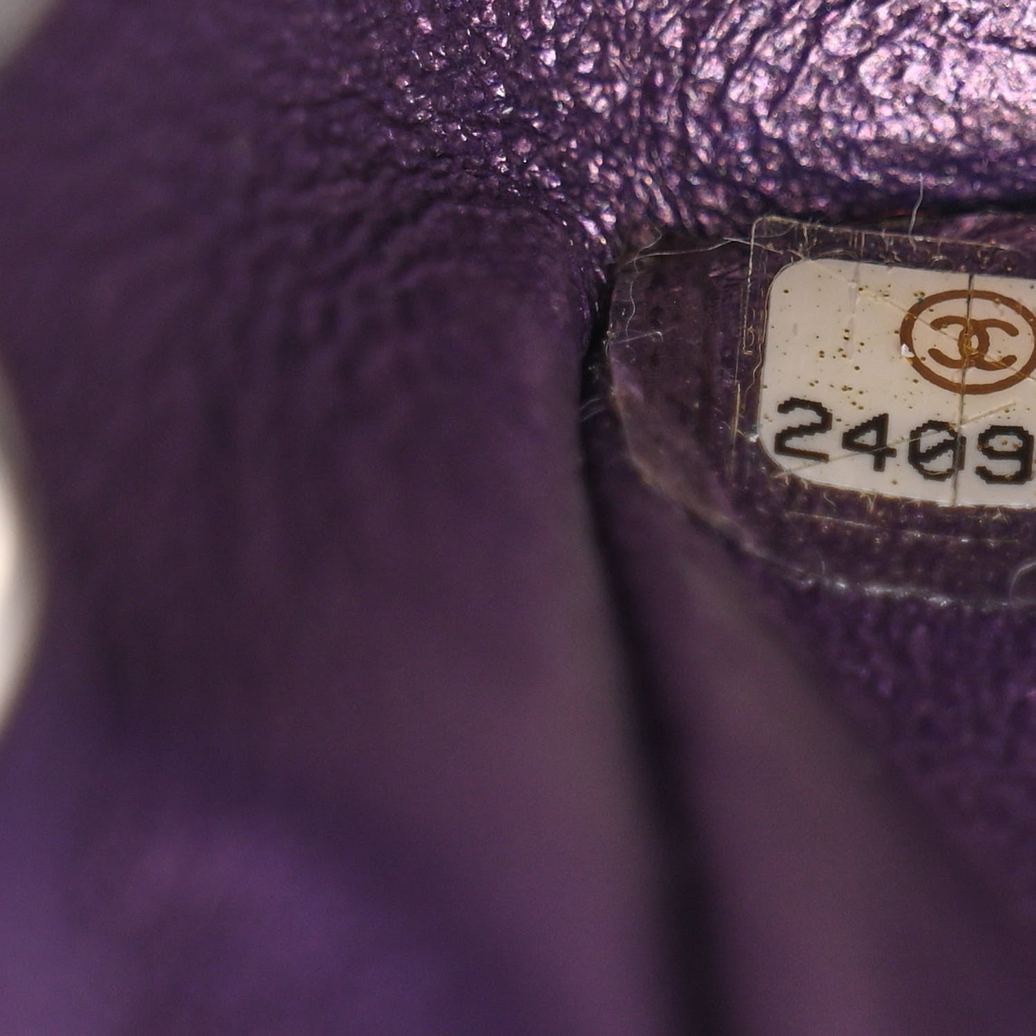 Chanel Iridescent Lambskin Quilted Mini Rectangular Flap Dark Purple 7 of 11