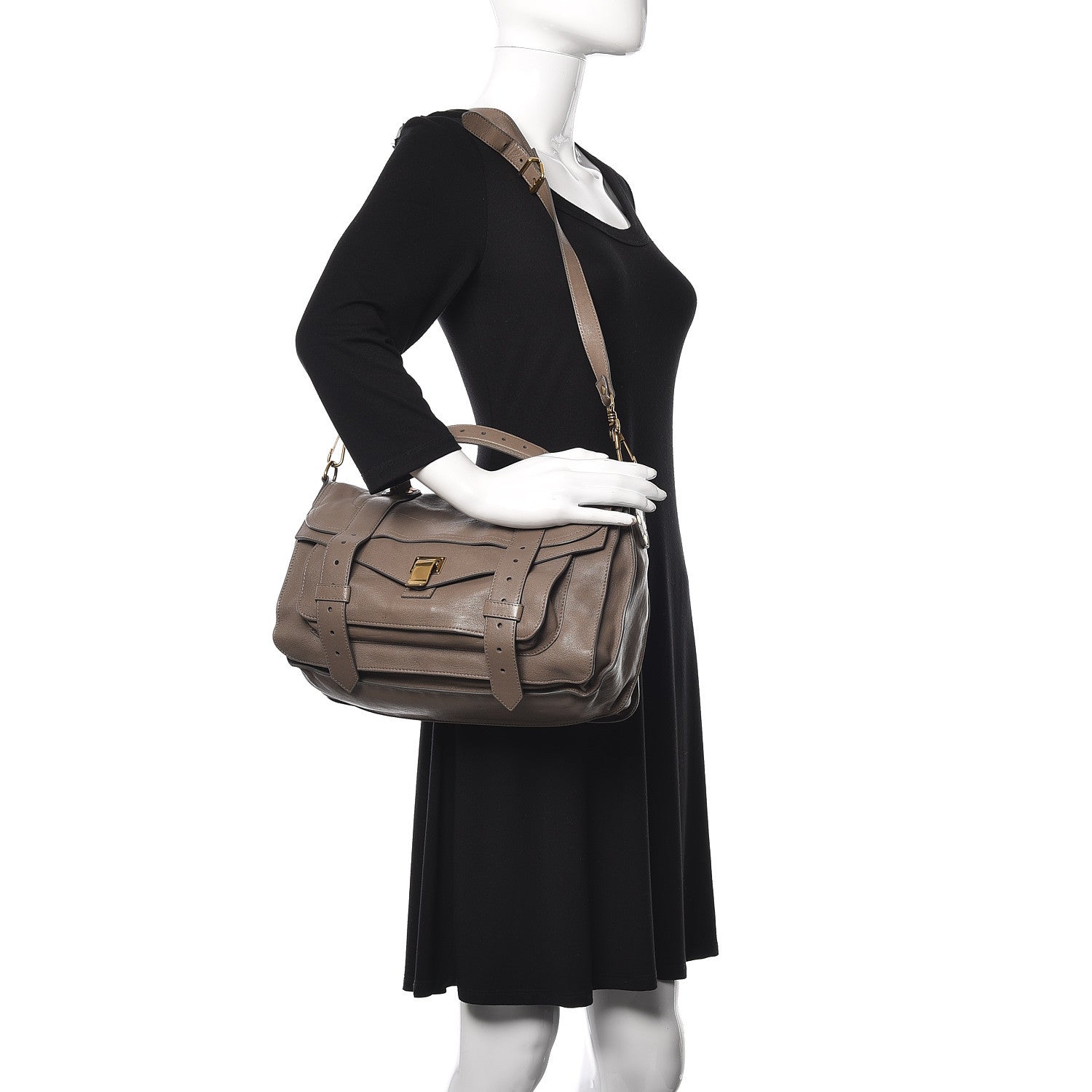 Proenza Schouler Lambskin Medium PS1 Satchel Smoke 2 of 12