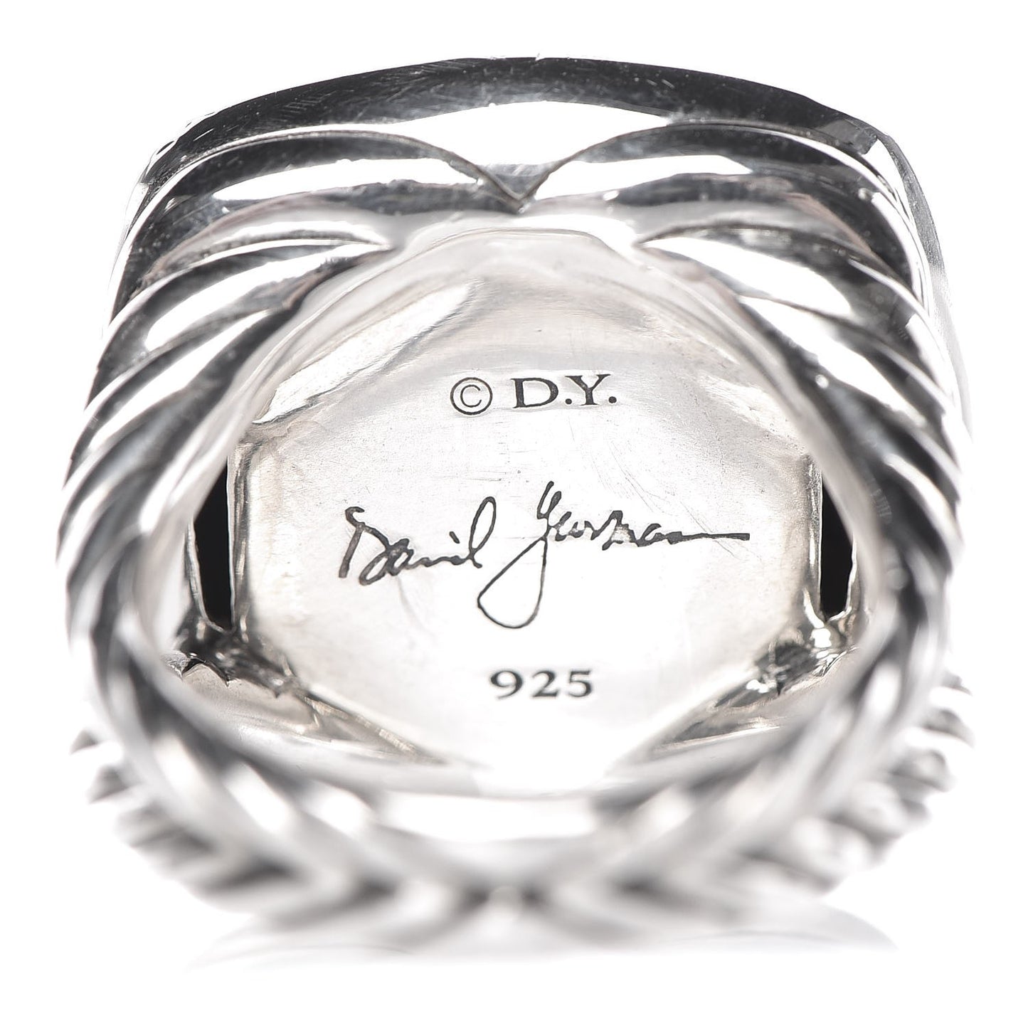 Sterling Silver Black Diamond 17mm Albion Ring 48.5 4.75
