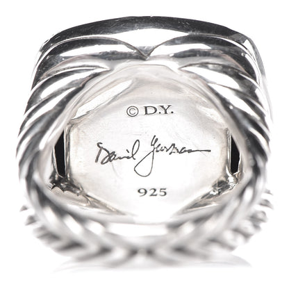 David Yurman Sterling Silver Black Diamond 17mm Albion Ring 48.5 4.75 3 of 6