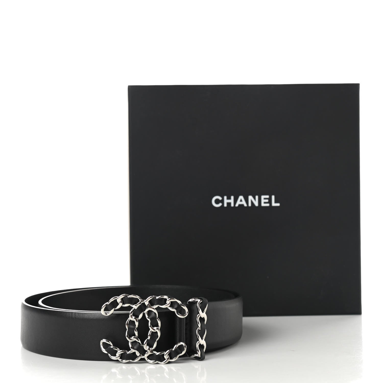 Chanel Calfskin CC Chain Belt 90 36 Black 8 of 8