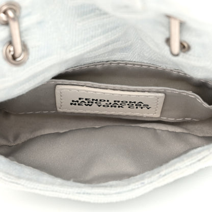 Fendi X MARC JACOBS Bleached Denim Logo Baguette Charm Off White 5 of 12