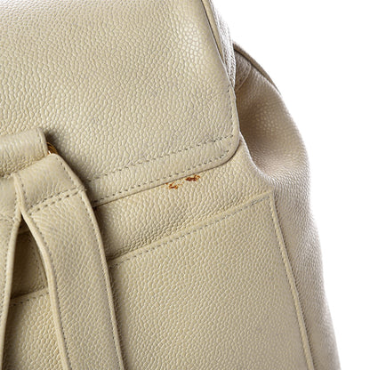 Chanel Caviar CC Backpack Off White 14 of 16