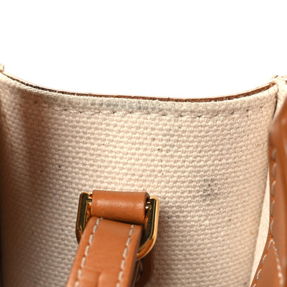 Celine Canvas Calfskin Mini Vertical Cabas Natural Tan 10 of 10