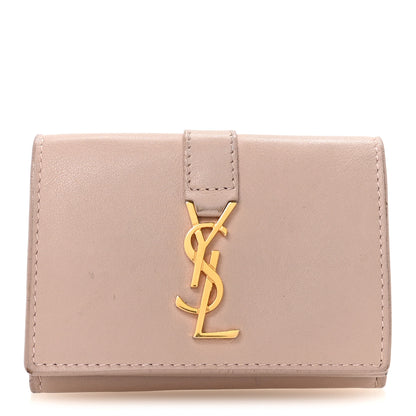 Saint Laurent Smooth Calfskin Monogram Tiny Line Wallet Poudre 1 of 8