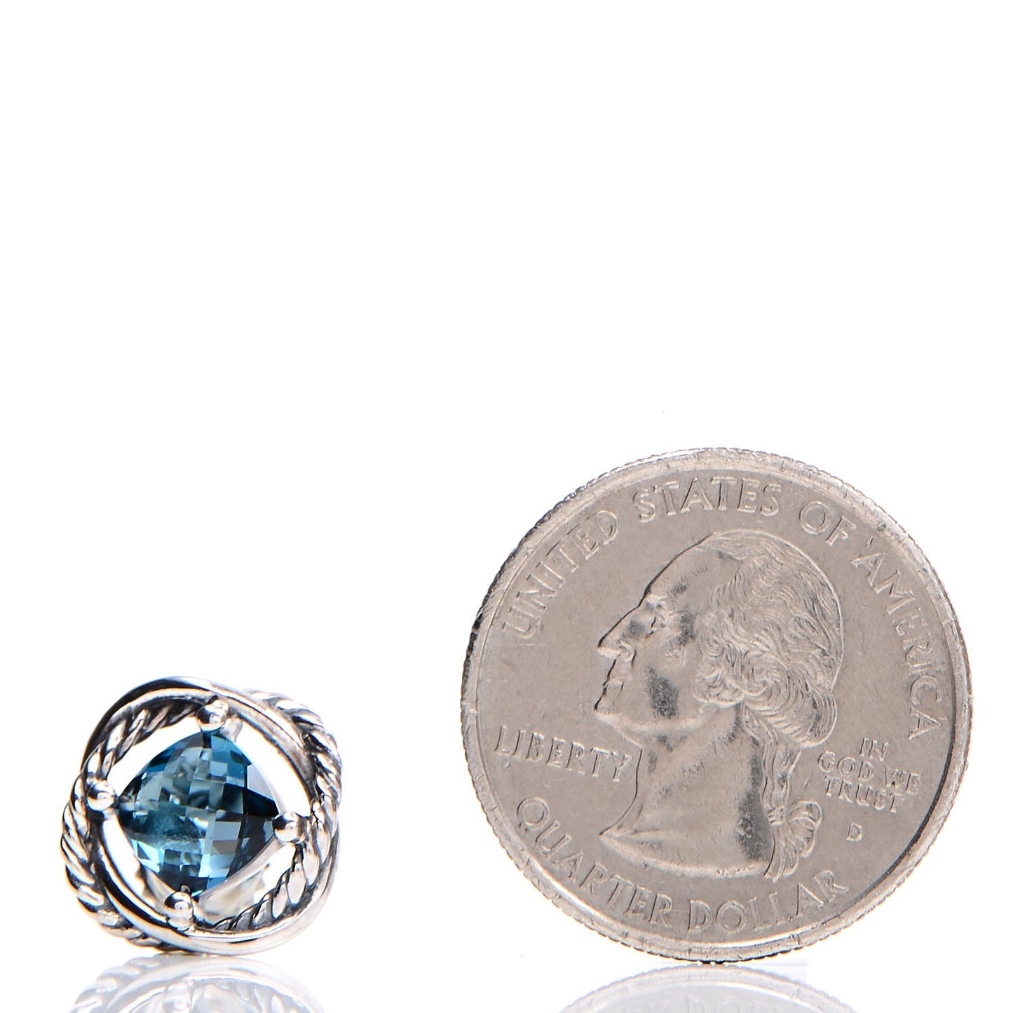 Sterling Silver Hampton Blue Topaz 7mm Infinity Earrings
