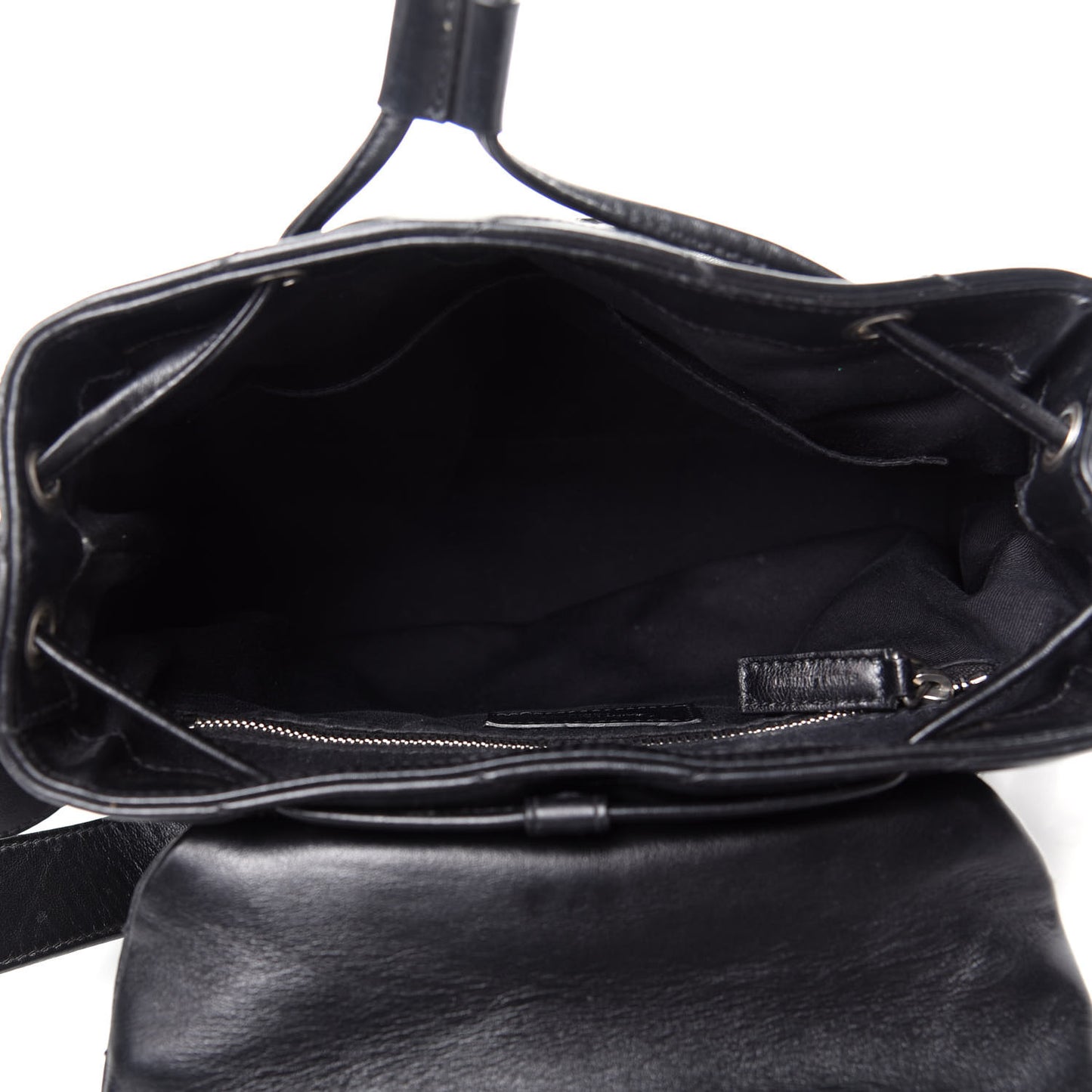 Calfskin Y Quilted Monogram Small Loulou Backpack Black