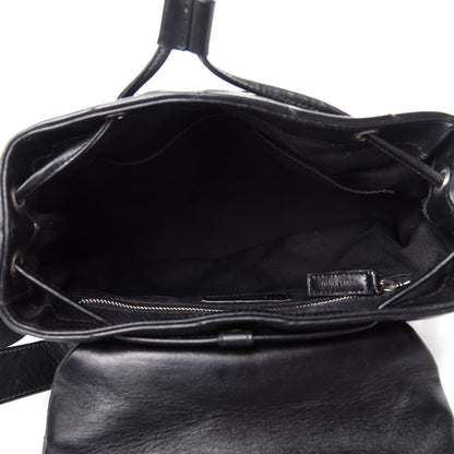 Saint Laurent Calfskin Y Quilted Monogram Small Loulou Backpack Black 4 of 9