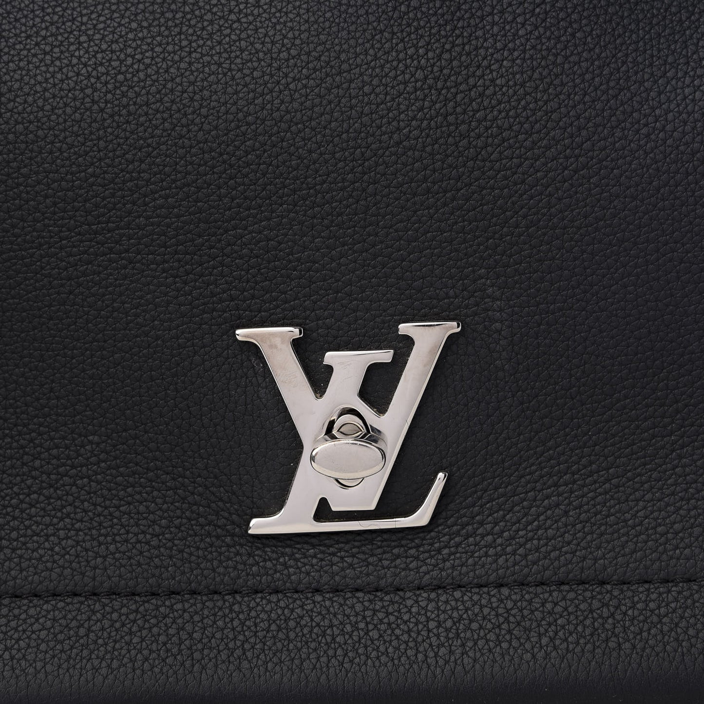 Soft Calfskin Lockme II Top Handle Black