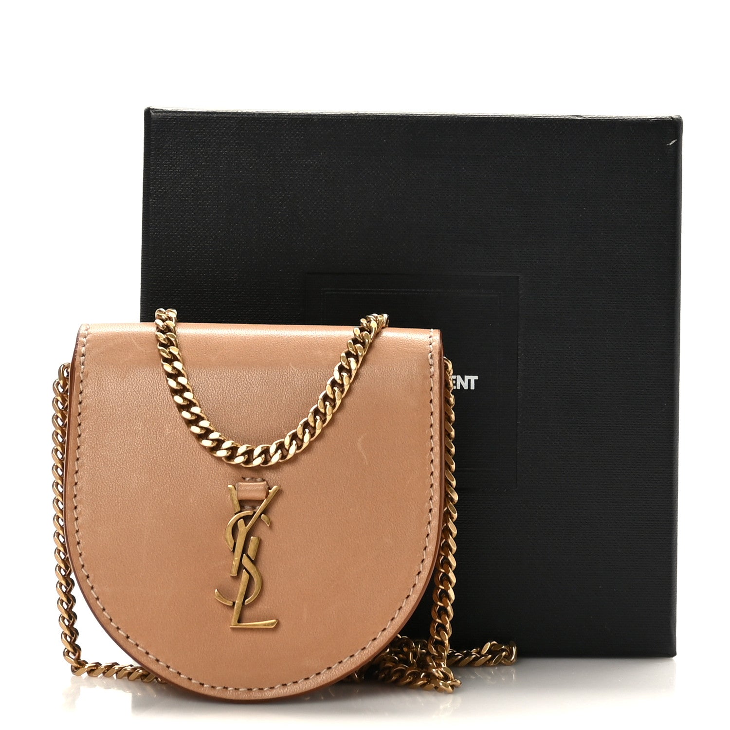 Saint Laurent Calfskin Monogram Baby Kaia Crossbody Bag Vintage Brown 10 of 10