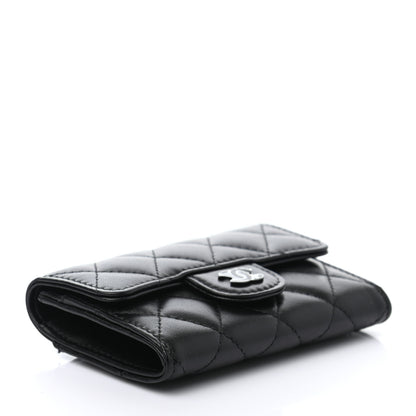 Chanel Lambskin Quilted Flap Card Holder Wallet So Black 4 of 8