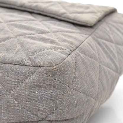 Chanel Canvas Quilted XXL Reissue Flap Grey 11 of 11