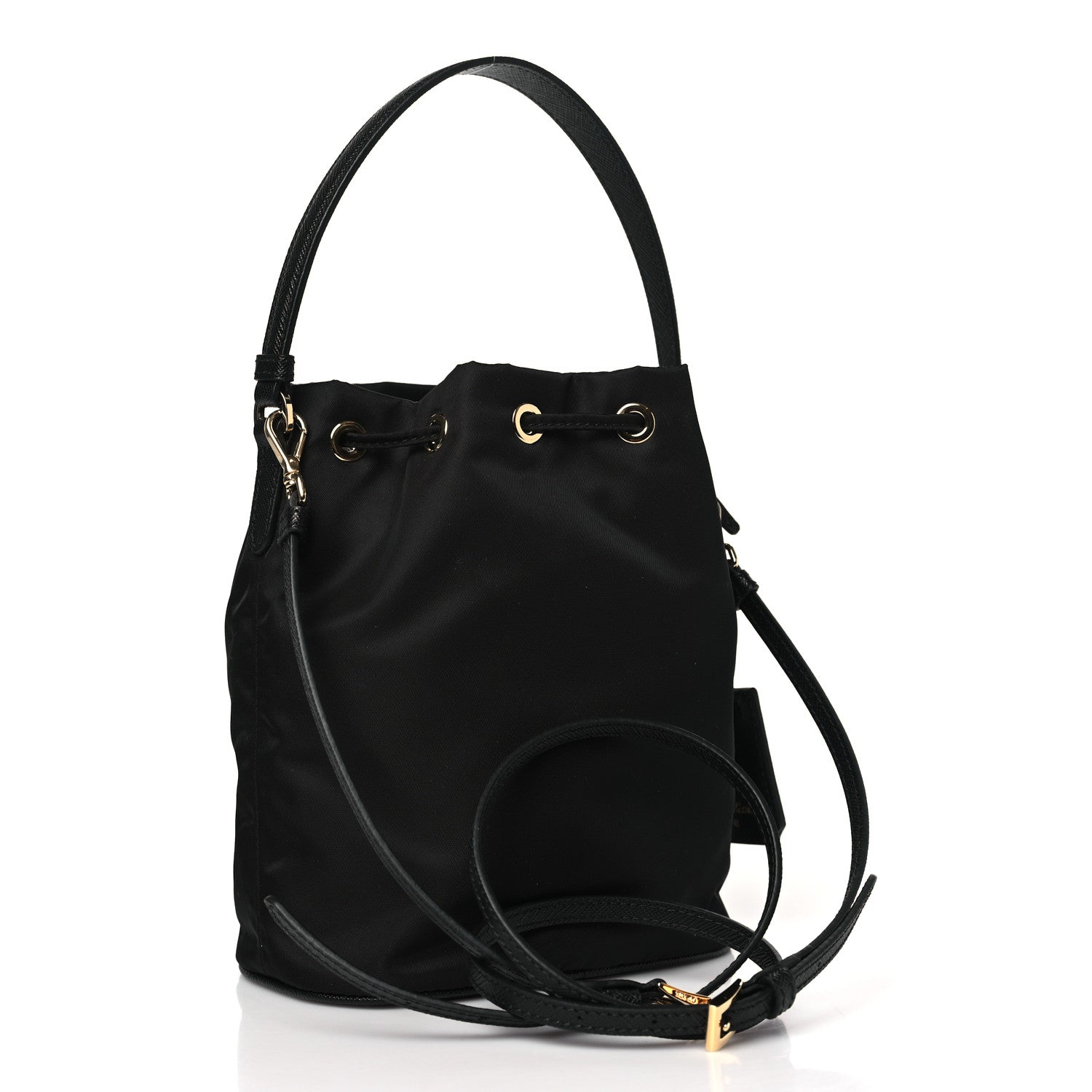 Prada Re-Nylon Saffiano Mini Re-Edition 1978 Bucket Bag Black 3 of 11