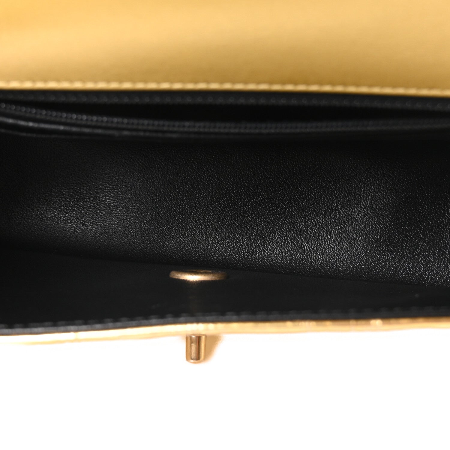 Chanel Metallic Calfskin Crocodile Embossed Cocodile Rectangular Mini Flap Gold 5 of 11