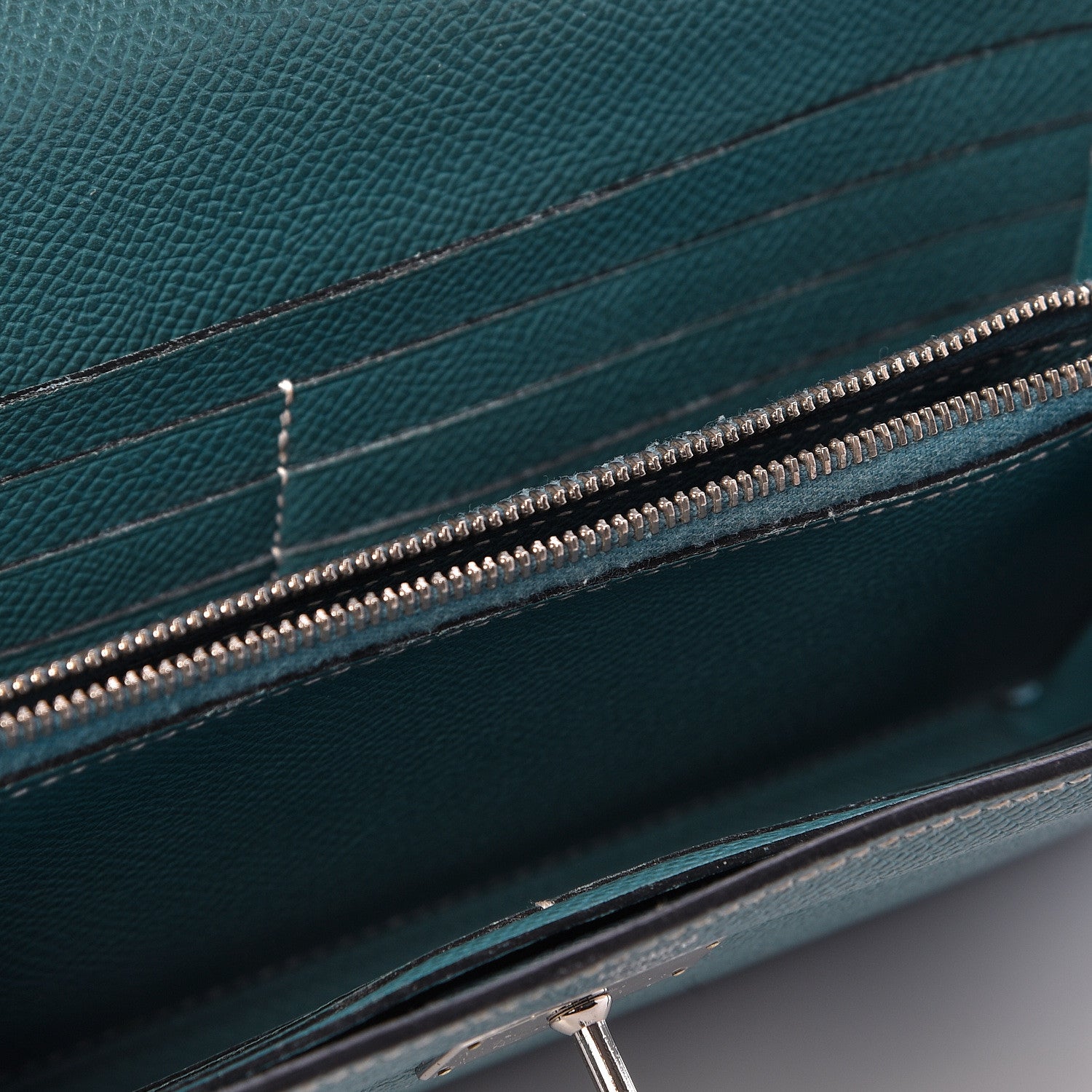 Hermes Epsom Kelly Longue Wallet Blue Jean 22 of 26
