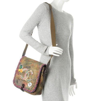 Chanel Washed Toile Graffiti On The Pavements Messenger Khaki Multicolor 2 of 7