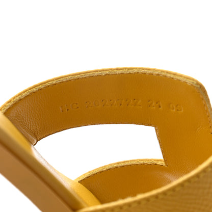 Hermes Epsom Oran Sandals 37 Jaune Sable 7 of 10