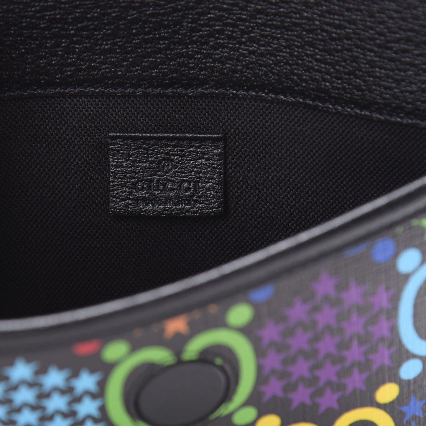 GG Supreme Monogram Psychedelic Slim Belt Bag Black
