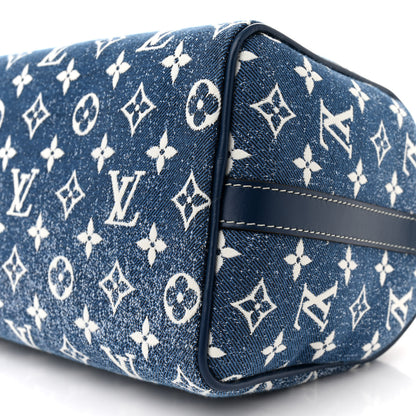 Louis Vuitton Monogram Jacquard Denim Speedy Bandouliere 25 Bleu 9 of 9
