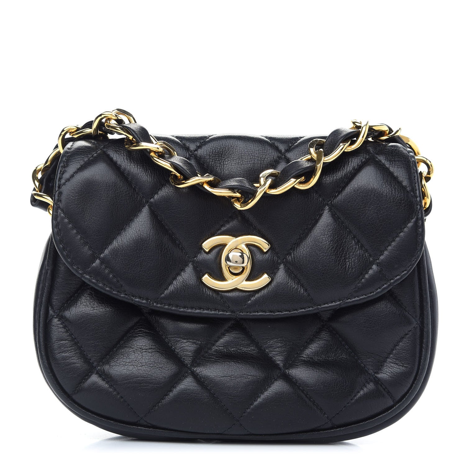 Chanel Lambskin Quilted Extra Mini Flap Black 1 of 8
