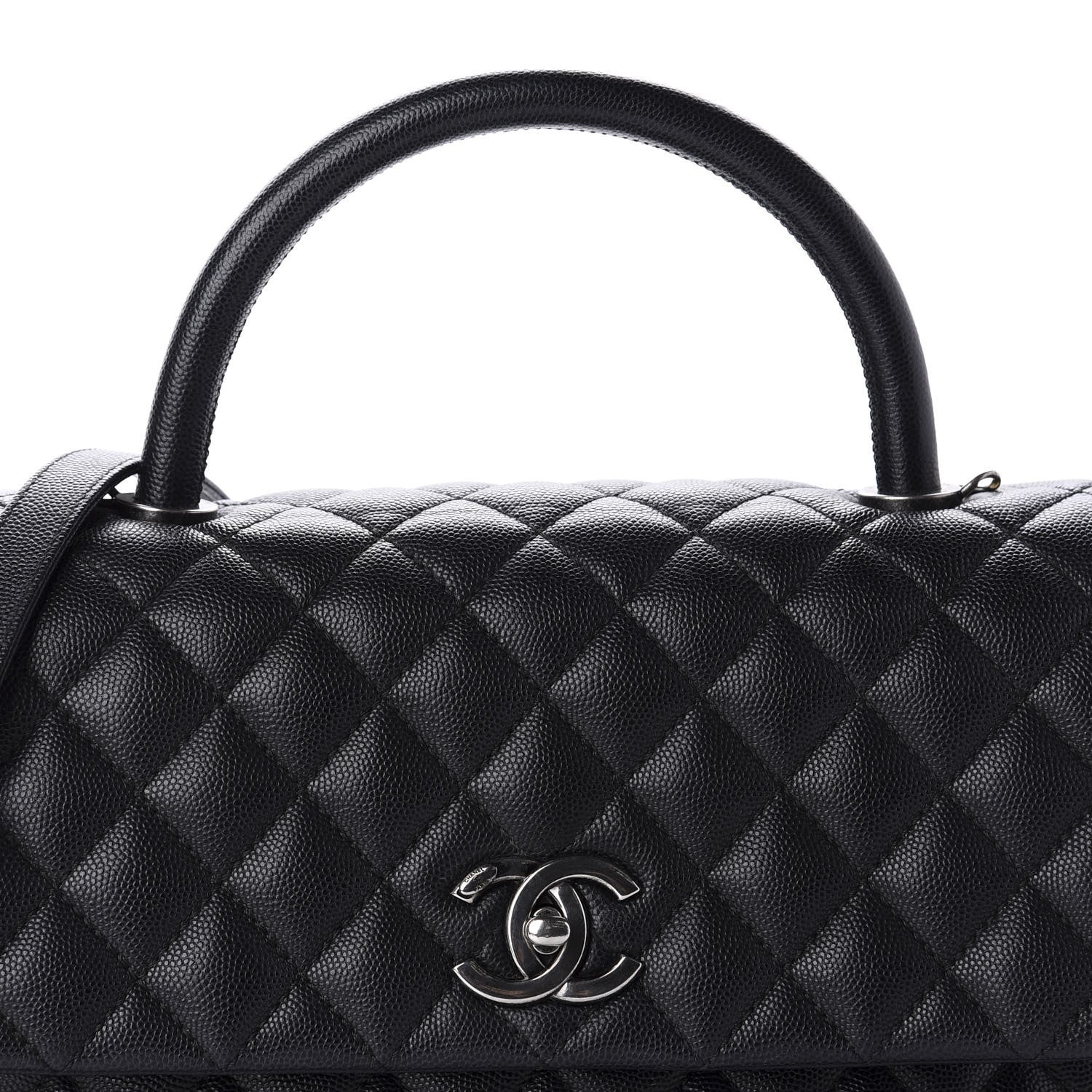 Chanel Caviar Quilted Small Coco Handle Flap Black 10 of 10