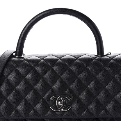 Chanel Caviar Quilted Small Coco Handle Flap Black 10 of 10