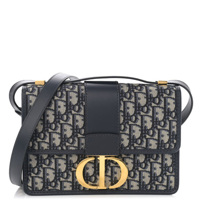 Christian Dior Oblique 30 Montaigne Flap Bag Blue 1 of 10