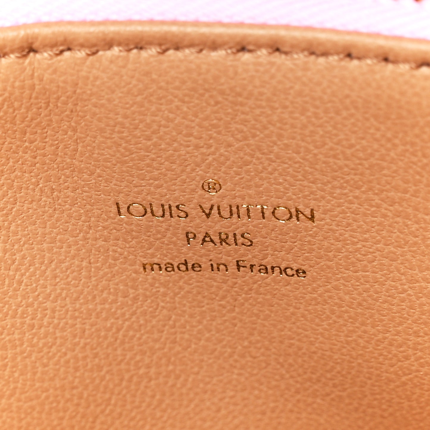 LOUIS VUITTON Lambskin Embossed Monogram Coussin PM Rose Bonbon