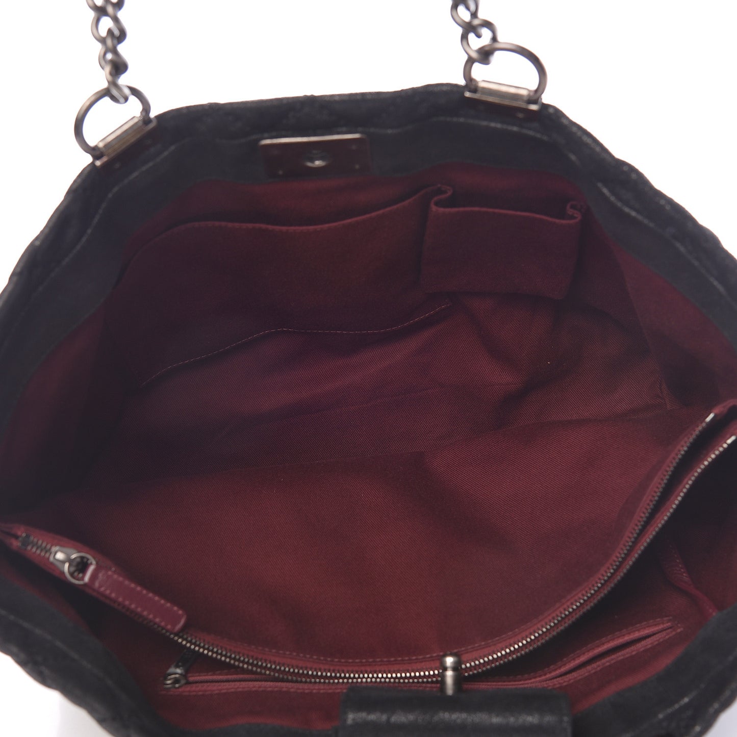 Goatskin Quilted Large Gentle Boy Shopping Tote Black