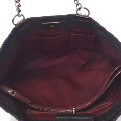 Chanel Goatskin Quilted Large Gentle Boy Shopping Tote Black 6 of 11