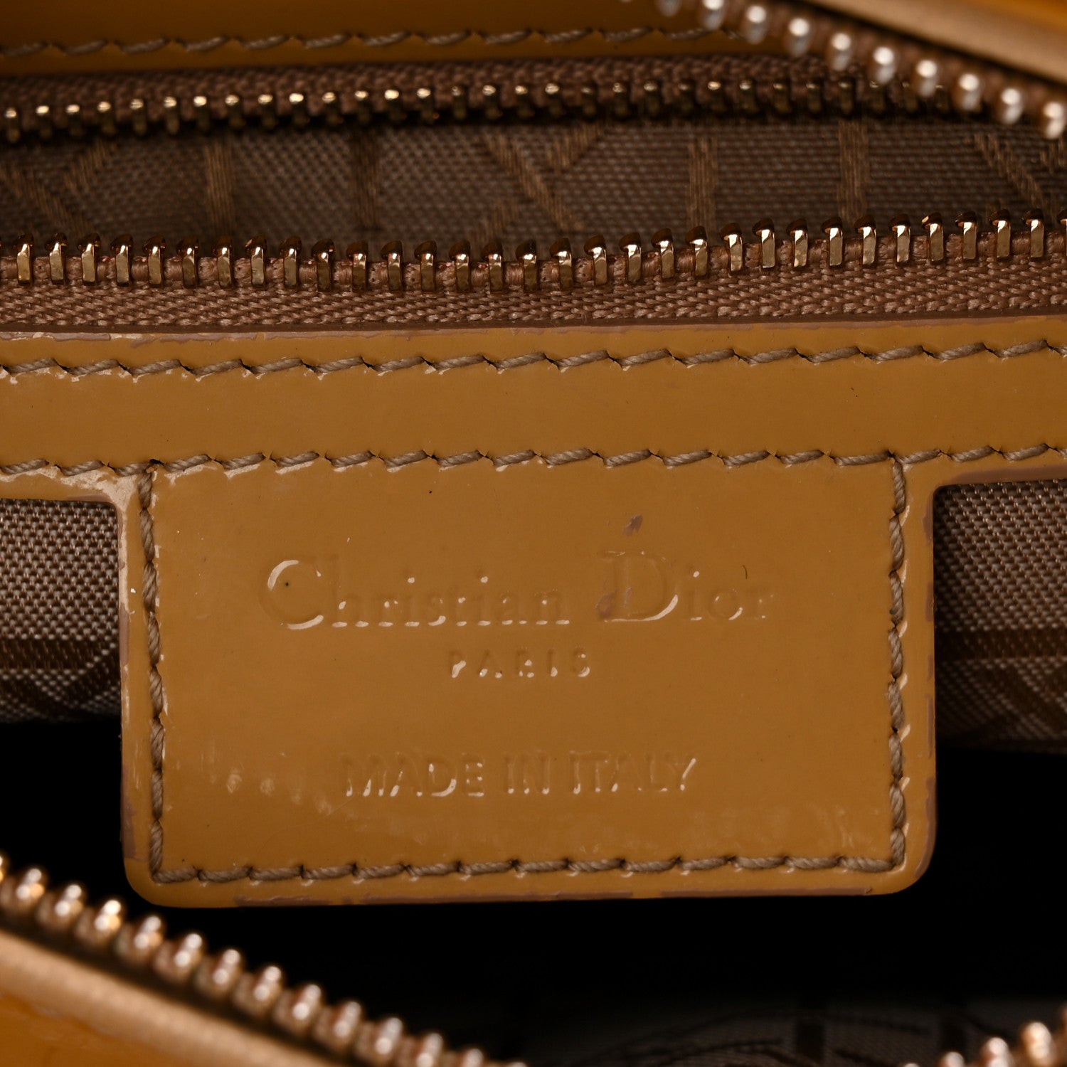Christian Dior Patent Cannage Medium Lady Dior Beige 6 of 10