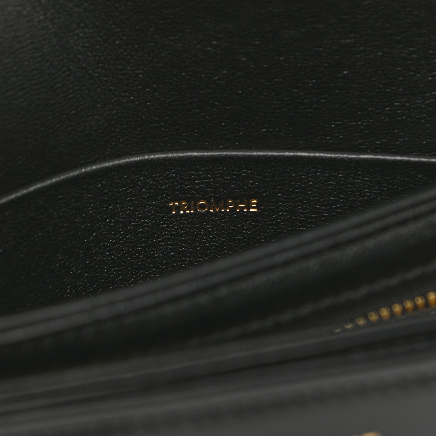 Shiny Calfskin Small Triomphe Black