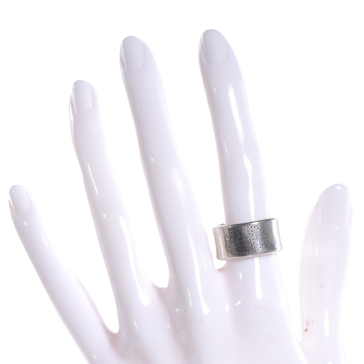 Sterling Silver Eclipse Ruban Ring GM 53 6