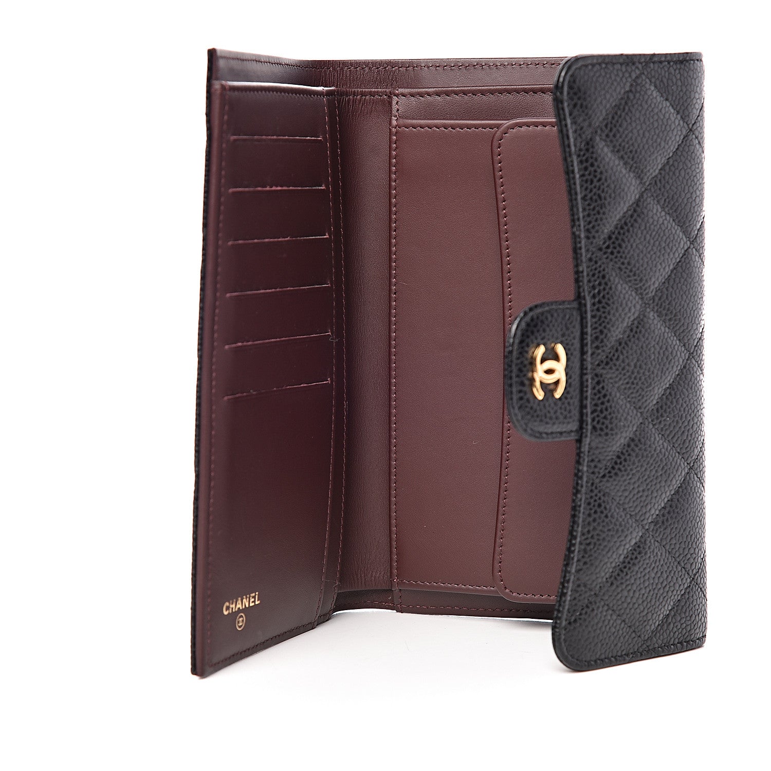 Chanel Caviar Quilted Large Flap Wallet Black 5 of 10