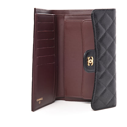 Chanel Caviar Quilted Large Flap Wallet Black 5 of 10
