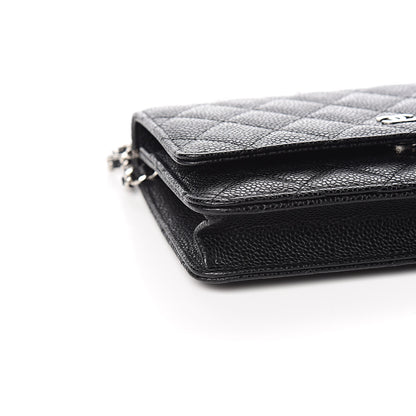 Chanel Caviar Quilted Wallet On Chain WOC Black 9 of 12