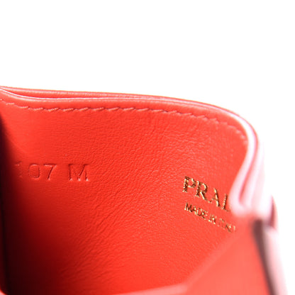 Prada Vitello Move Metal Card Case Lacca 7 of 7