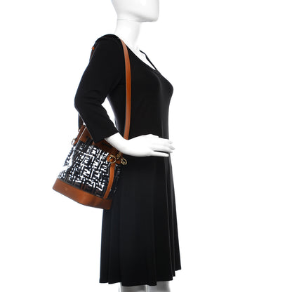 Fendi TPU FF Vitello Aura F is Fendi Grande Mon Tresor Bucket Bag Black Cuoio 2 of 13