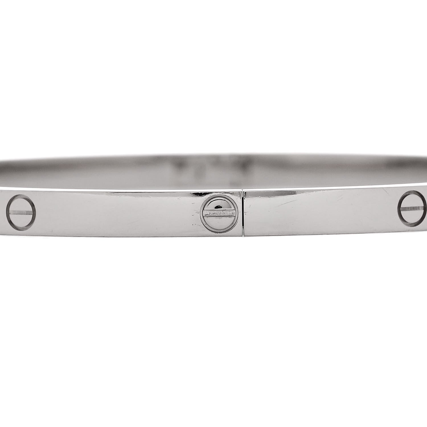 Cartier 18K White Gold Small LOVE Bracelet 19 4 of 8