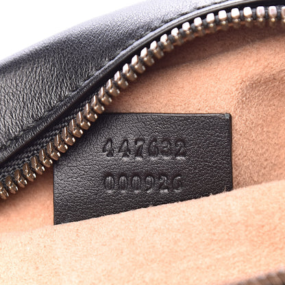 Gucci Calfskin Matelasse Small GG Marmont Chain Shoulder Bag Black 7 of 10
