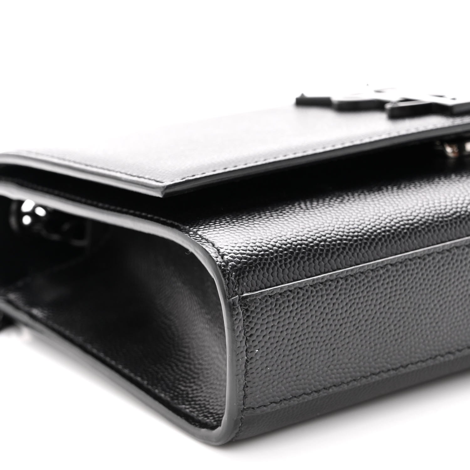 Saint Laurent Grain De Poudre Small Monogram Kate Satchel Black 7 of 8