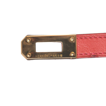 Hermes Ostrich Kelly Longue Wallet Bougainvillea 15 of 23