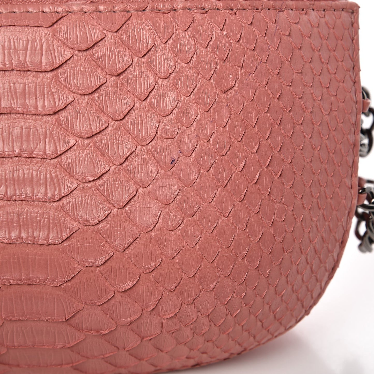 Python Calfskin Small Gabrielle Bucket Pink