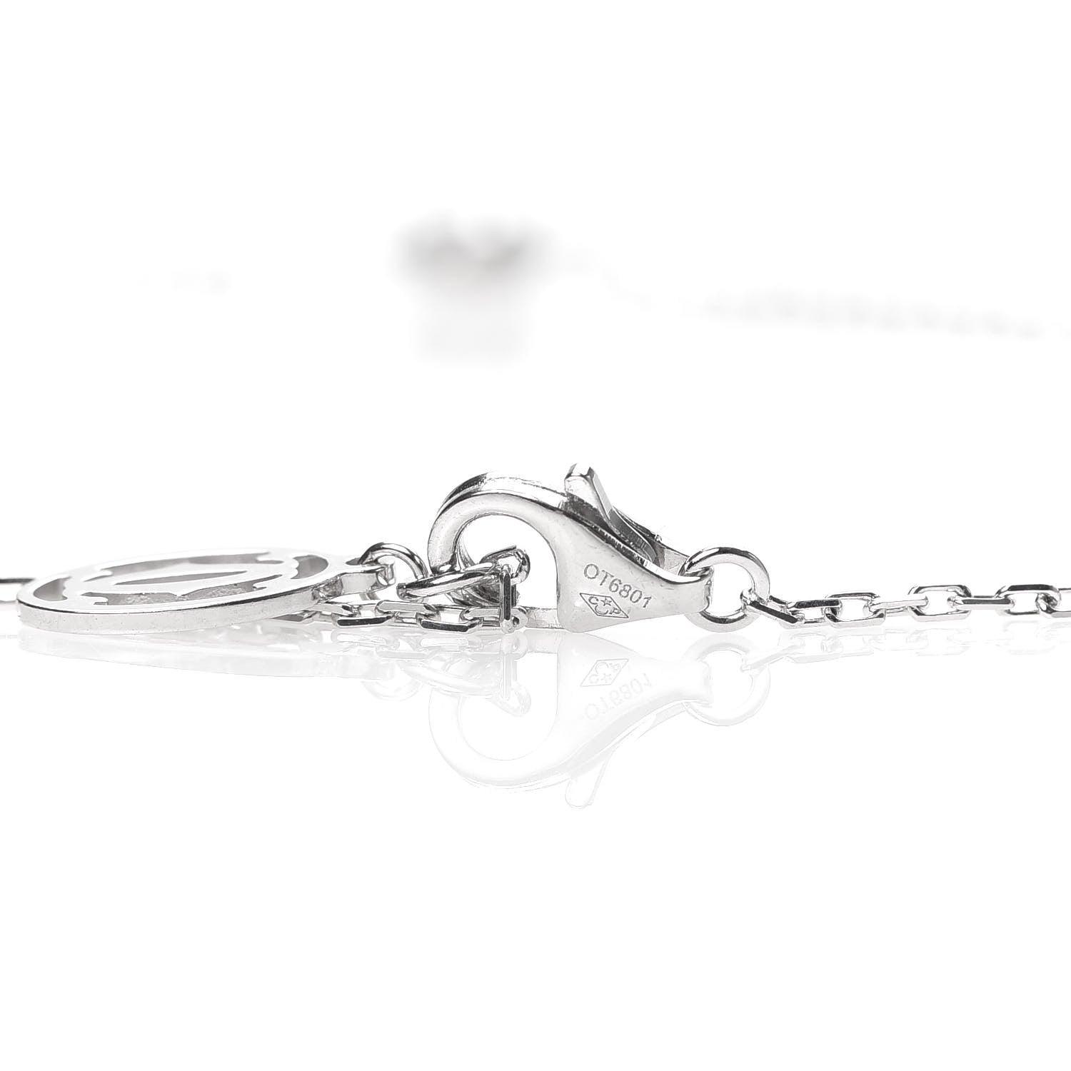 Cartier 18K White Gold Diamond LM D'Amour Pendant Necklace 4 of 5