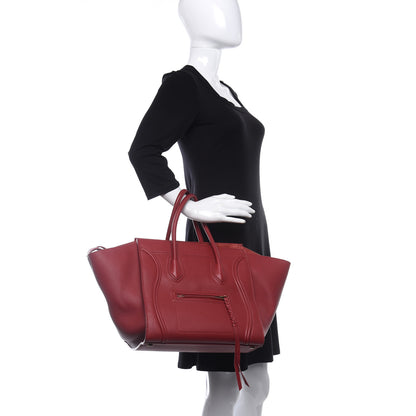 Celine Supple Calfskin Medium Phantom Luggage Coral 2 of 10